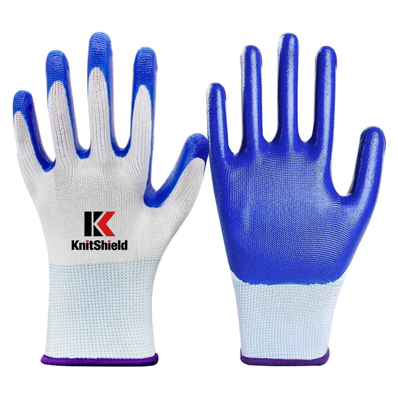 KnitShield Heavy Duty Nitrile Safety Gloves
